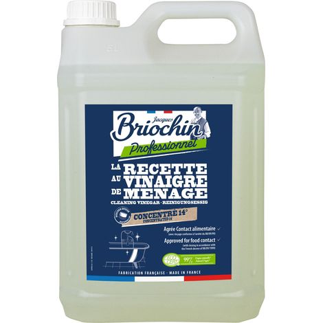 Le vinaigre blanc de ménage Ecocert 5L JACQUES BRIOCHIN PROFESSIONNEL