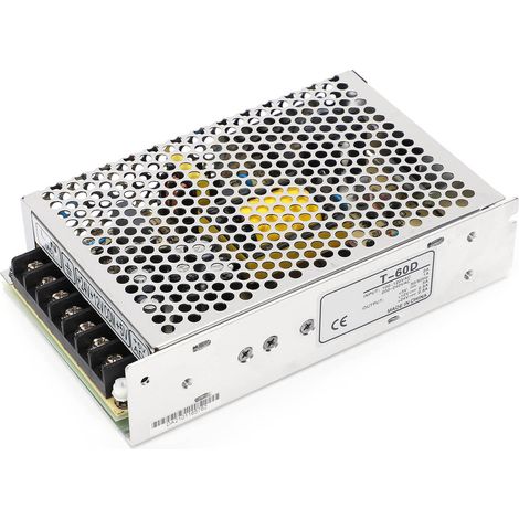 Alimentation à découpage T-60D pour bandeaux LED, entrée 100-240V AC, sorties 5V 5A, 12V 2.5A, 24V 0.5A, transformateur LED
