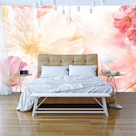 Papier peint message romantique - 150 x 105 cm