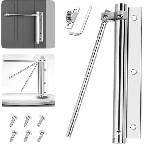 Automatique Ferme-porte Réglable Fermeture De Porte 1 Pièce Ressorts De Ferme-Porte Ferme-Porte Alliage d'Aluminium Fermeture à Ressort Automatique Ferme-Porte En Acier Inoxydable (1/5)