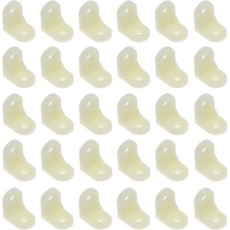 Ahlsen 30pcs L Shape Bracket 23mm x 17mm 90 Degree Angle Wood Connectors for Bookcase Window Chair Table Beige (1/5)