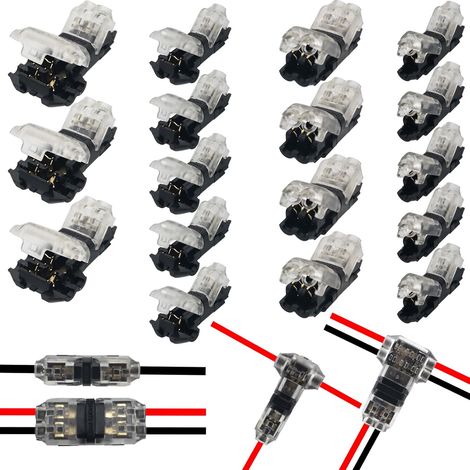 Connecteur de câblage à 1 broche Connecteur de dérivation de câblage Installation de câblage simple et à grande vitesse Connexion de câblage de dérivation fils fins [Lot de 17] (1/5)