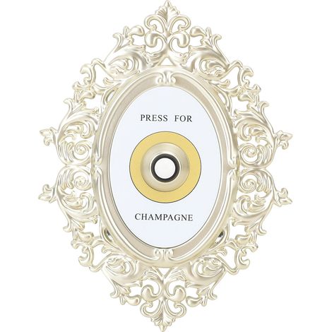 Pulsante decorativo per campanello, tema Champagne, stile europeo, targa ornamentale vintage, benvenuto (1/5)