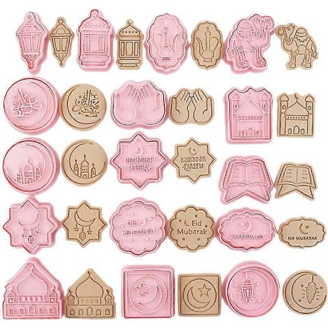 Pâtisseries, ustensiles de cuisson, série Eid, emporte-pièces, moules à biscuits, matière plastique