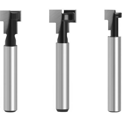 CCYKXA Stück 1/4"-T-Nutfräser, T-Nutfräser (1/2", 3/8" und 5/16") Schaftfräser mit Sägeblättern, Holzbearbeitungsfräser für Elektrowerkzeuge