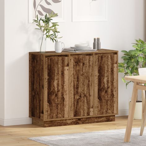 LED Sideboard Altholz 90x32x75 cm Holzwerkstoff vidaXL340968 (1/5)
