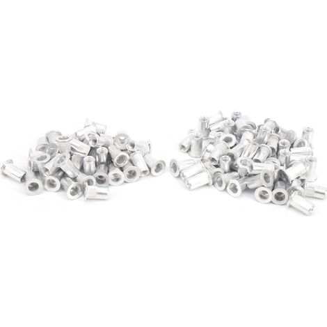 100 écrous à riveter à traction, tête plate en aluminium, accessoires de quincaillerie verticale WJ‑30045M4 (1/5)