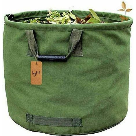 Sac à déchets 125L – Toile militaire résistante – Poignées en caoutchouc – Dimensions H45.7 cm, D55.8 cm – Idéal pour ramassage feuilles (1/5)