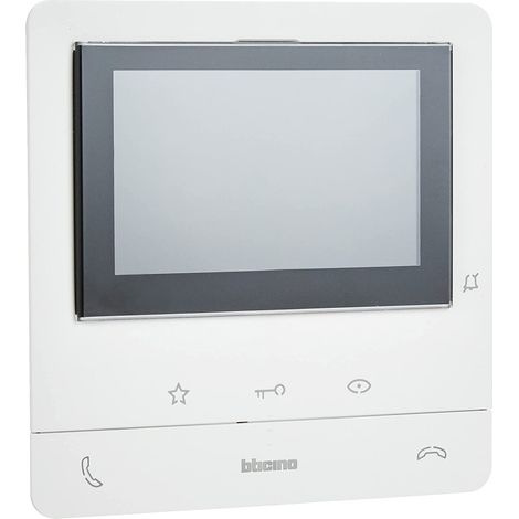 Bticino – Portier vidéo mains libres 2 fils – Écran couleur LCD 5'' – Technologie 2 fils – Commande électrique personnalisable