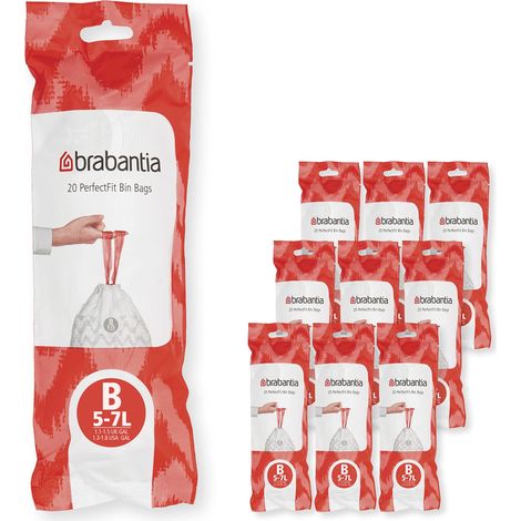 Brabantia PerfectFit Bags, Code B, 5L, 200 Bags (1/4)