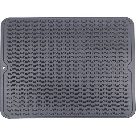 Drying Mat for Kitchen, Dish Drying Mat, Eco-Friendly Silicone Drying Mat, Heat Resistant, Non-Slip and Dishwasher Safe 40x30cm (1/5)