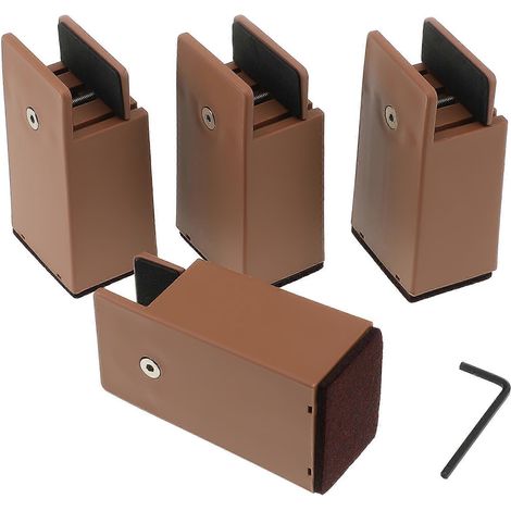 Rallonge de pied de chaise/rehausseur de lit/support de stabilité robuste/rond 13,5 x 6,7 x 5 cm/lot de 4 (1/5)