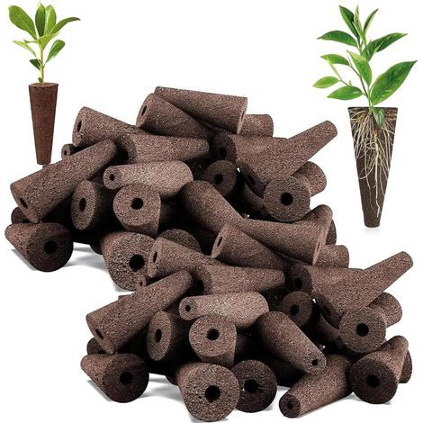 100 Hydroponie - Kits Et SystèMes pour Cultures Hydroponiques - éPonges de Culture de Rechange - Convient pour Cultiver Divers Types de Bourgeons, Le Basilic, La Menthe Et d'autres Plantes (1/4)