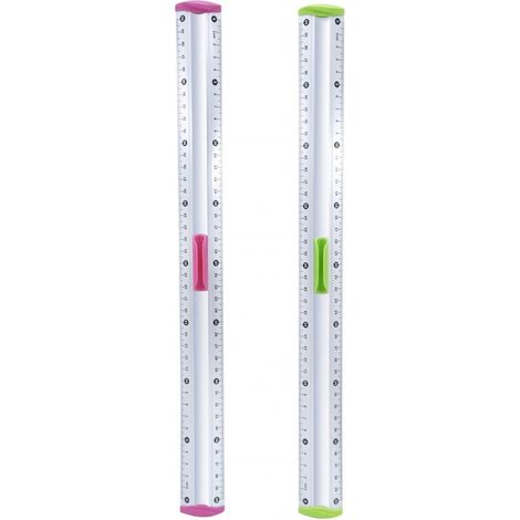 Regla de aluminio con portalápices de 40 cm MIX