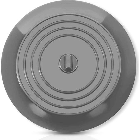Bouchon de baignoire gris (1 pièce), bouchon d'évier de cuisine (15 cm de diamètre), bouchon d'évier de salle de bain et de cuisine (avec ventouse en silicone). (1/5)