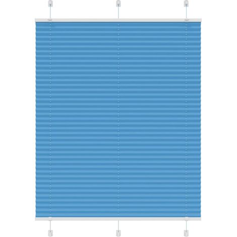 Plissee Blau 110x100 cm Stoffbreite 109,4 cm Polyester