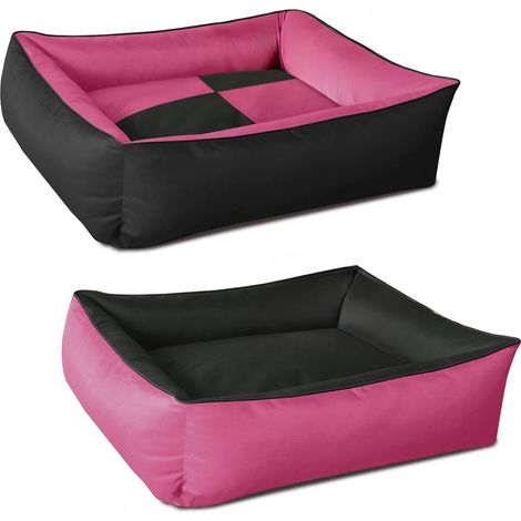 2en1, Rose/Noir, XXL env. 120X85 cm,Panier Corbeille, lit pour Chien, Coussin de Chien (1/5)