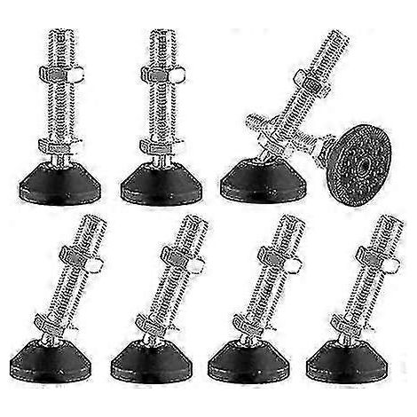 Lot de 8 vis de nivellement réglables M8x40 mm pour pieds de meubles, charge maximale de 400 kg, inclinaison jusqu'à 15° (1/4)