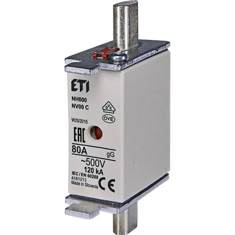 ETI Sicherungseinsatz NH000 gG 80A/500V
