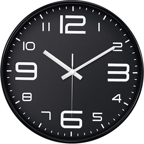 Horloge Murale Design 12 Pouces - Non Tictaquant, Silencieuse, sur Piles - Pour un Intérieur Contemporain