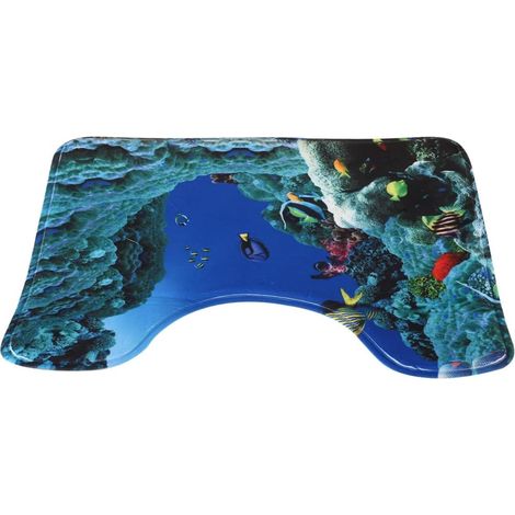 Polyester 3 Stück Badezimmermatten Toilettenmatte im Ocean Style mit Delfinmotiv (1/5)