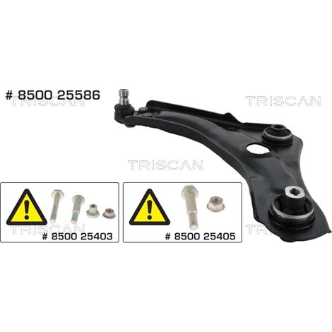 Bras de liaison, suspension de roue Triscan 8500 25586 RENAULT 5450 574 49R