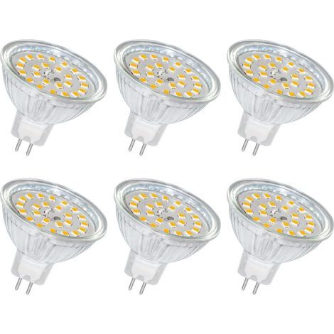 MR16 Ampoule GU5.3 LED 12V 5W Blanc Chaud 3000K, 500LM Non Dimmable, Equivalent à 50W Halogène, Ampoule Spot LED MR16 GU5.3 pour Plafonnier, Éclairage Paysager, 1 pièces (1/5)