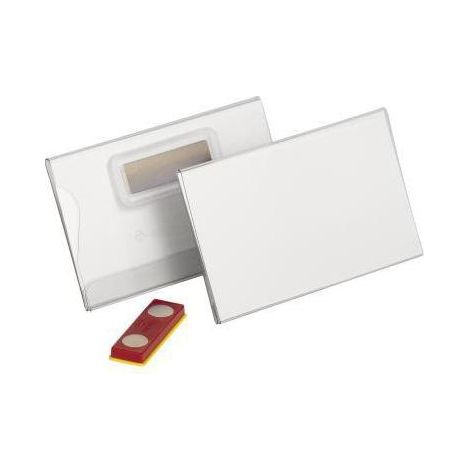 Namensschild 90 x 54 mm (B x H) Magnet transparent 25 St./Pack. (1/2)