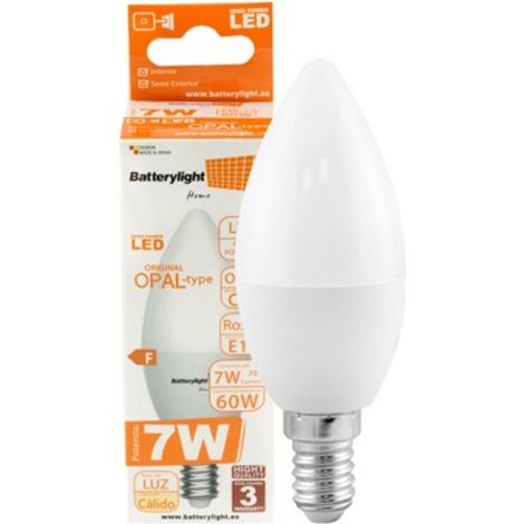 Ampoule bougie E14/7W/2700K, à piles (1/5)