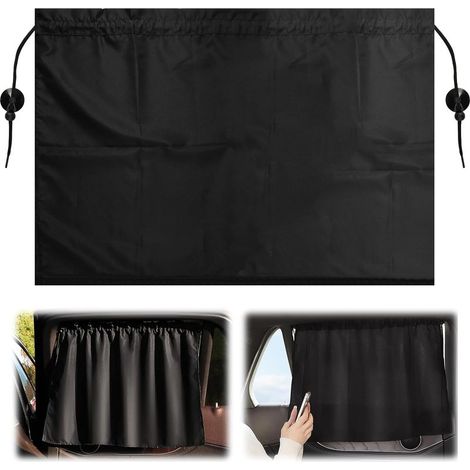 2 Pièces Pare Soleil Voiture Bébé Ventouse, 66.5x47cm Pare Soleil Voiture Arriere, Bloquer Les Rayons UV, Détachable Cache vitre Voiture pour Vitres Arrières for Camping Children Sleeping (1/5)