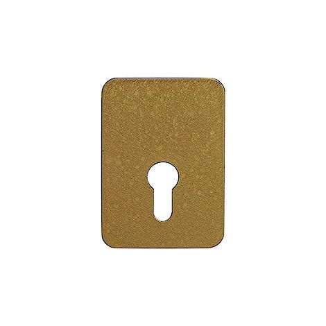 Thirard – Contreplaque de sécurité pour verrou à cylindre européen – Finition epoxy bronze – Entraxe 40x67mm – Pour portes jusqu'à 50mm d'épaisseur
