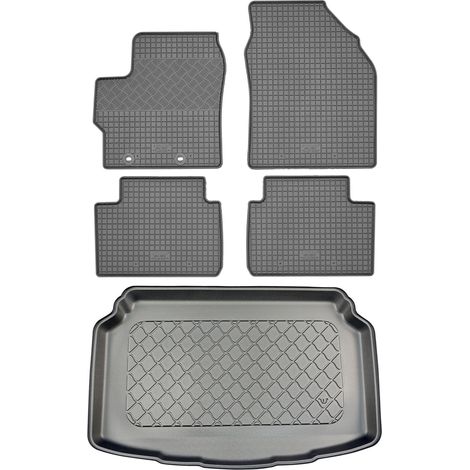Set di tappetini in gomma per auto e tappetino per bagagliaio per Toyota Yaris IV XP210 Hybrid Hatchback (5 porte) dal settembre 2020. (1/5)