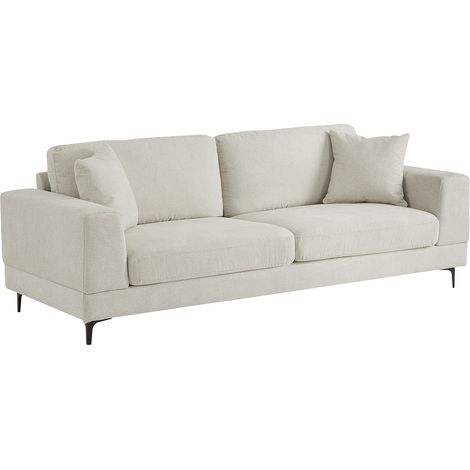 Divano 3 posti in Tessuto testurizzato Beige - JAMOLO
