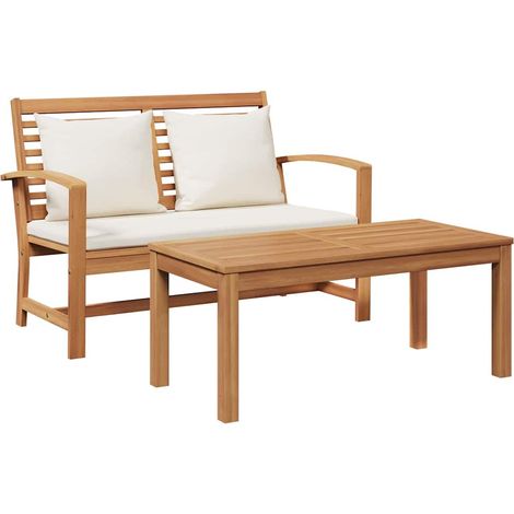 Ensemble banc et table de jardin avec coussin 2 Pièce (1/5)