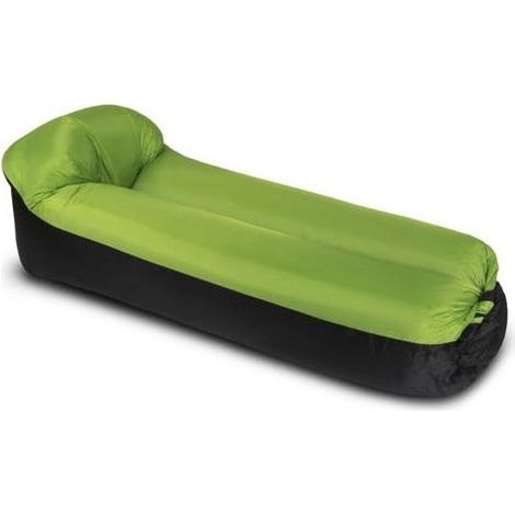 (Grün) Aufblasbarer Liegesessel, tragbare Luftmatratze, Reisesofabett, geeignet für Camping, Strand, Garten und andere Orte. (1/2)