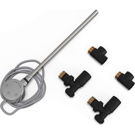 Talus - Dual Fuel Towel Rail Kit 300w Touch Thermostatic Black