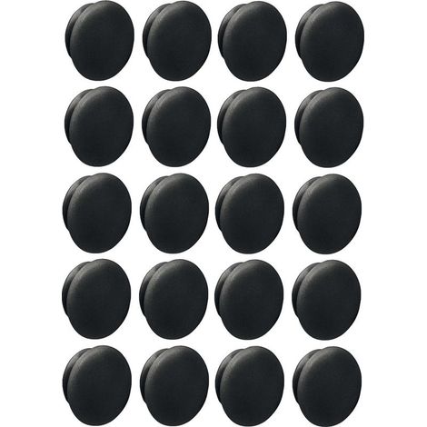 Lot de 20 bouchons plastiques noirs 10mm x 13mm – Protection cache vis universel – Pour applications variées (1/2)