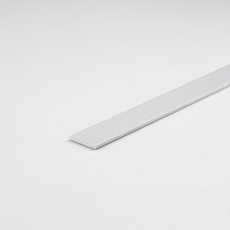 Perfil bricolaje pletina aluminio plata 1000 x 20 x 2 mm