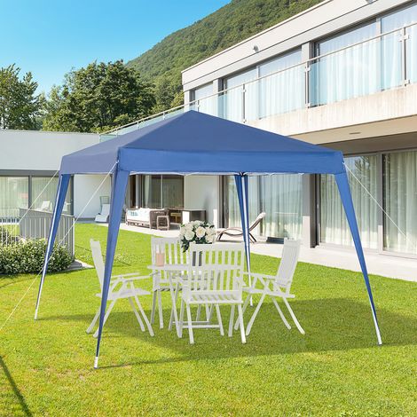 Bleu 3x3 m - Tente pliante, Fendail, Pavillon de jardin à kiosque, hauteur réglable avec sac de transport, Anti-UV, Imperméable, Kiosque