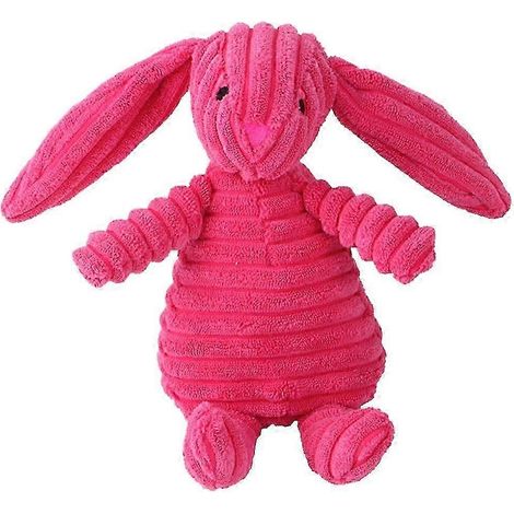 Jouets en peluche couineurs pour chiens, jouets à mâcher résistants en peluche, jouets d'entraînement en forme d'animaux pour chiots, chiens de petite, moyenne et grande taille.-Rabbit (1/5)