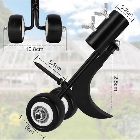 Diserbante manuale 2 in 1 con ruote, strumento autoportante per la rimozione delle erbacce in giardino, patio e prato. (1/4)