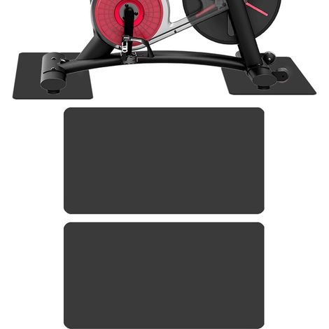 Schutzmatten für Fitnessgeräte, 2 Stück – 60 x 30 cm – 3 mm Gummi – rutschfeste Bodenmatte für Heimtrainer und Laufband (1/5)