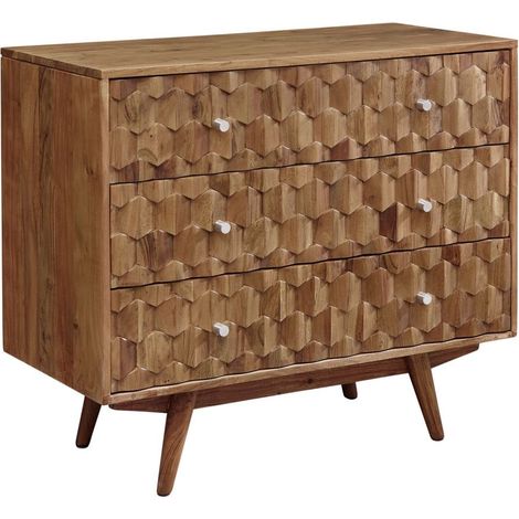 Kommode Akazie 88x42x75 natur lackiert MOSAYK 107
