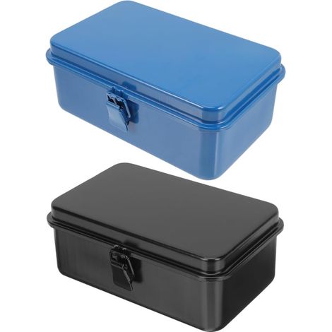 Boîte à Outils Robuste en Fer 2pcs Portable Rangement Pratique pour Voiture et Atelier Multifonction (1/5)