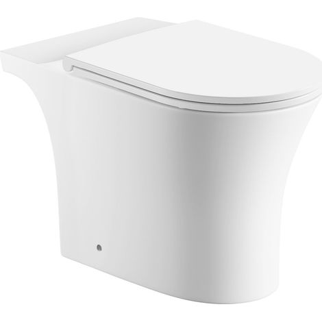 Cuvette WC combinée VITO, sans rebord, 61x35,5cm, vidage bas/arrière, blanc