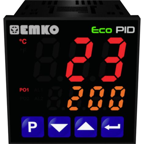 Emko ecoPID.4.5.2R.S.485  Temperaturregler Pt100, J, K, R, S, T, L -199 bis +999 °C Relais 5 A, SSR