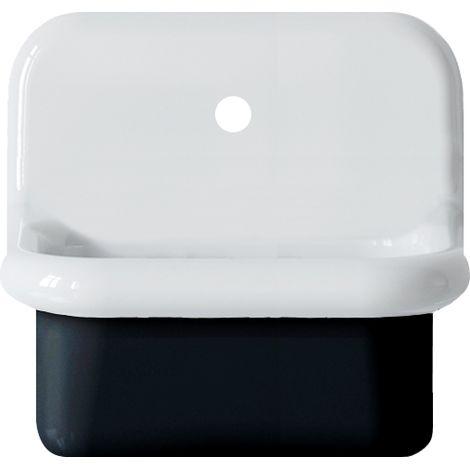 Lavabo retro de cerámica de 45 cm - True Colors Lite - Profundidad reducida - Negro brillante
