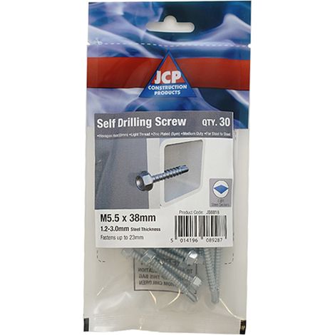 Jcp Fixings Metalfix Self-Drilling Screws 5.5 x 25mm - Box of 150 (1/2)