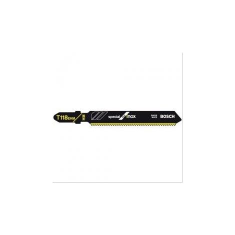 Lame de scie sauteuse pour métaux - T118EHM Bosch L=83mm - boîte de 5