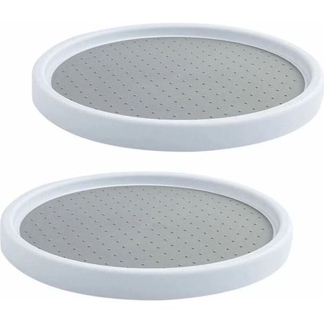 Plateau Tournant Épices Plastique 360 Degrés Rangement Cuisine Organisateur Placard Rotatif (1/4)